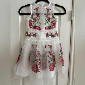 Marlo Kids Embroidered Dress - Size 7-8